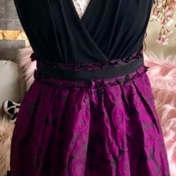 Max & Cleo Dress  Black and Purple– Size 14 - Picture 3 of 3